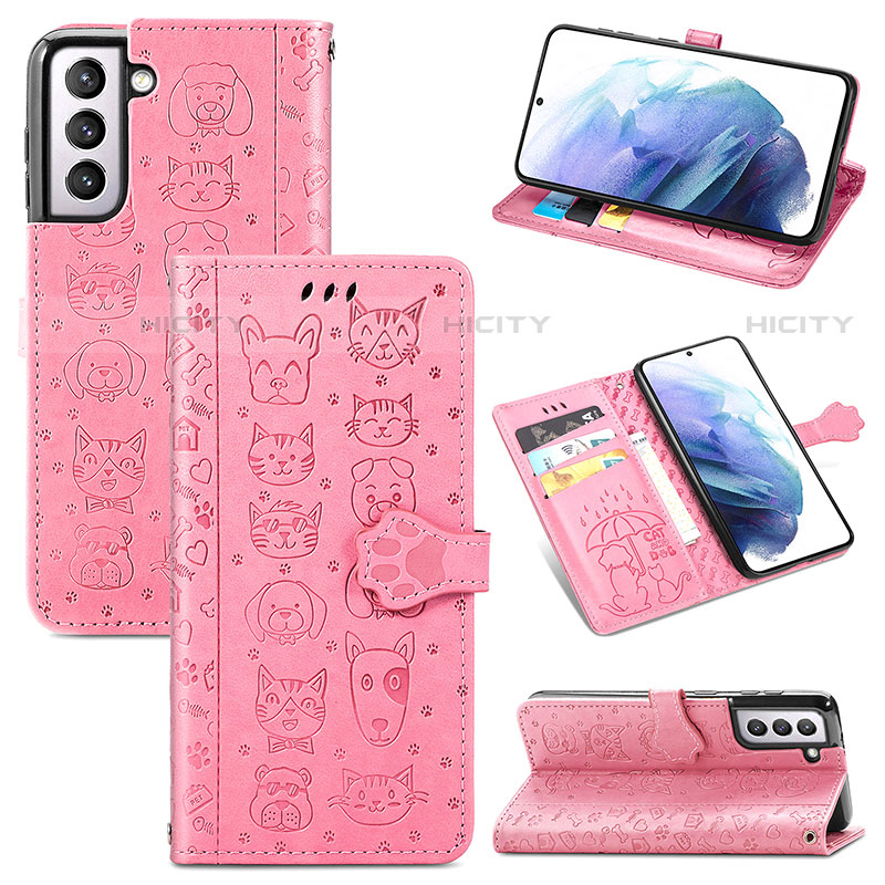 Coque Portefeuille Motif Fantaisie Livre Cuir Etui Clapet S05D pour Samsung Galaxy S21 Plus 5G Plus