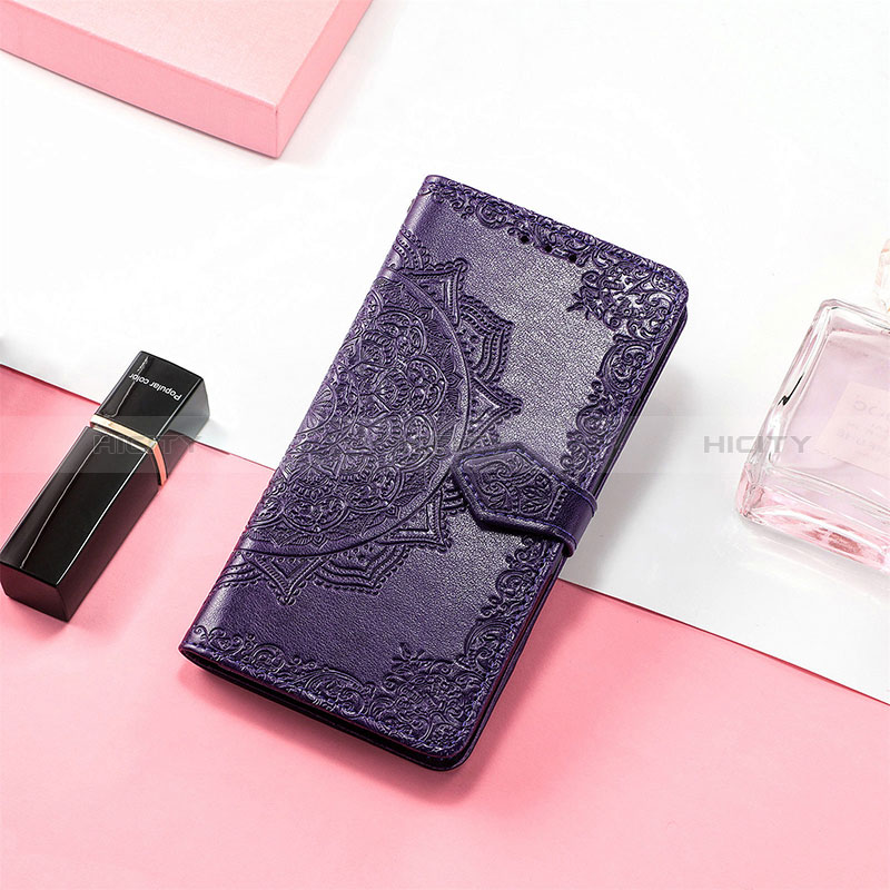 Coque Portefeuille Motif Fantaisie Livre Cuir Etui Clapet S05D pour Xiaomi Redmi 11A 4G Violet Plus