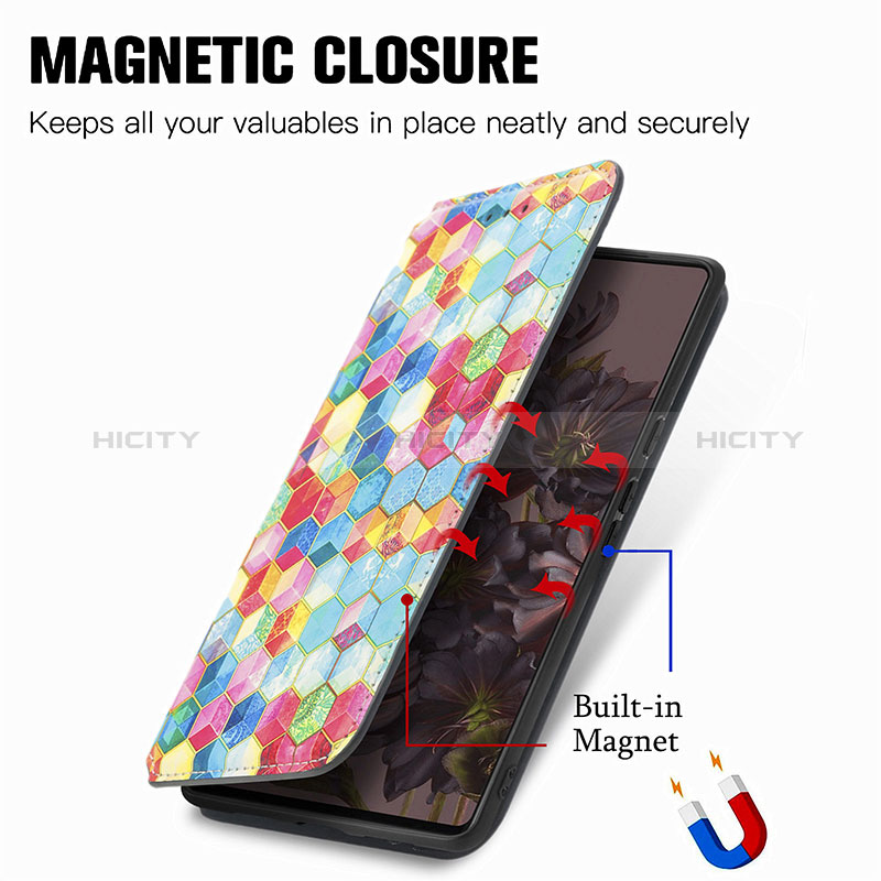 Coque Portefeuille Motif Fantaisie Livre Cuir Etui Clapet S06D pour Google Pixel 7 Pro 5G Plus