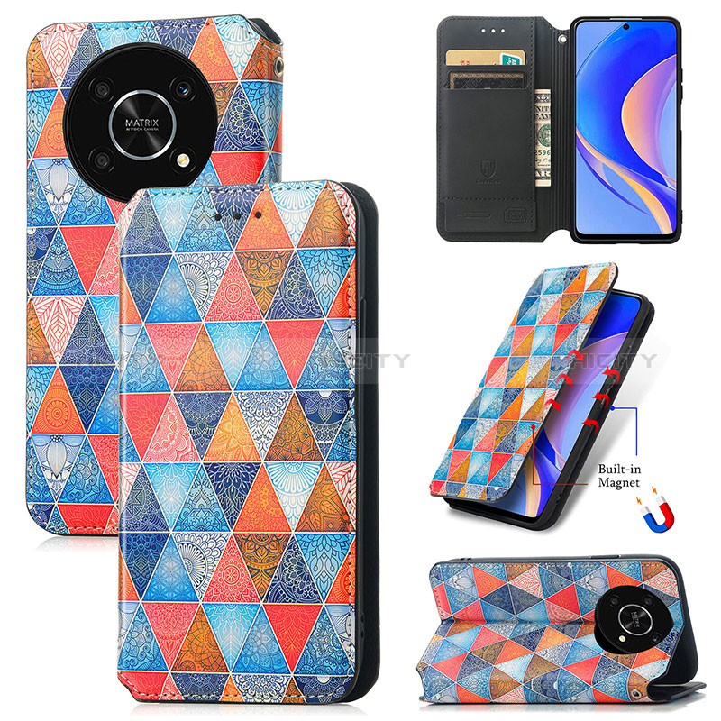 Coque Portefeuille Motif Fantaisie Livre Cuir Etui Clapet S06D pour Huawei Enjoy 50 Pro Plus