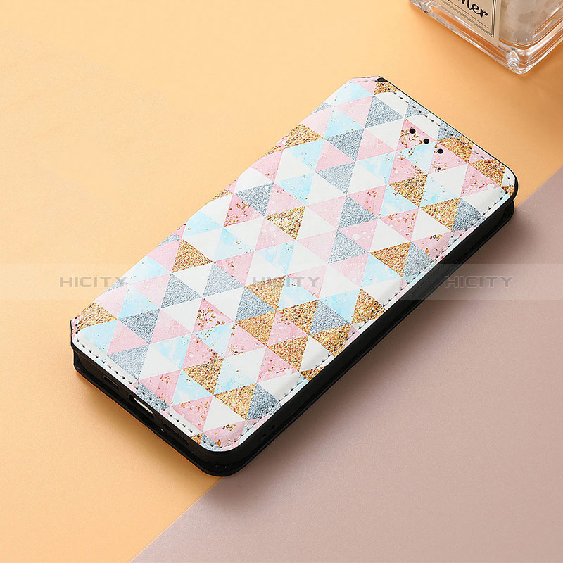 Coque Portefeuille Motif Fantaisie Livre Cuir Etui Clapet S06D pour Huawei Honor 60 5G Blanc Plus