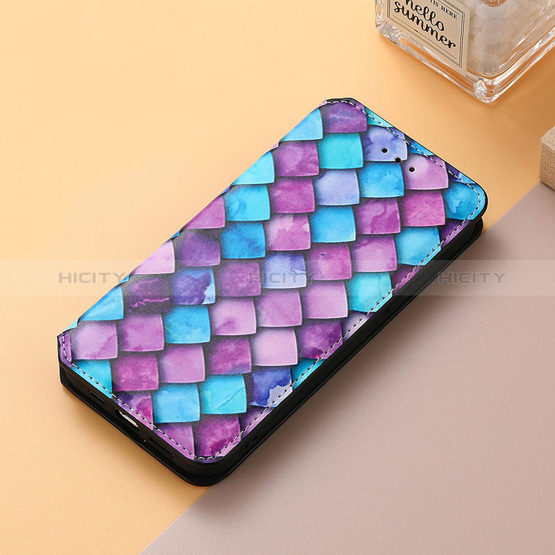 Coque Portefeuille Motif Fantaisie Livre Cuir Etui Clapet S06D pour Huawei Honor 60 5G Violet Plus