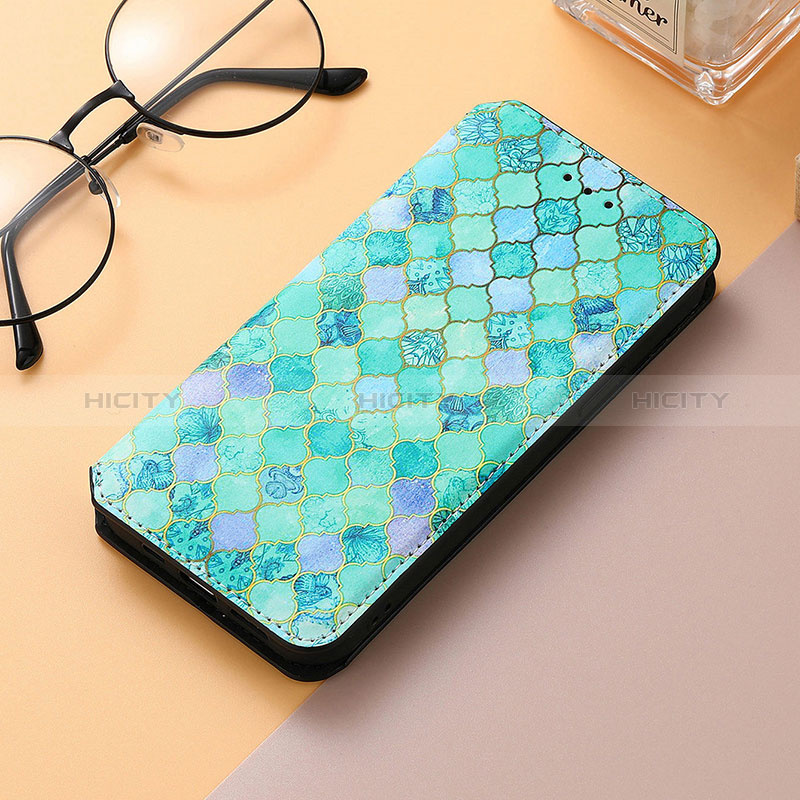 Coque Portefeuille Motif Fantaisie Livre Cuir Etui Clapet S06D pour Huawei Honor 80 Pro Flat 5G Vert Plus