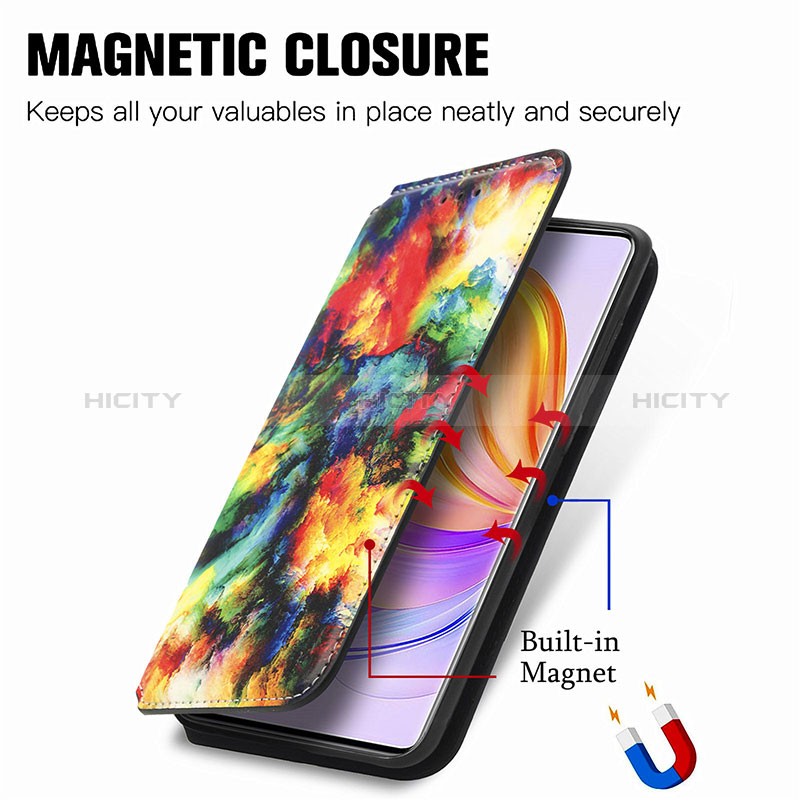 Coque Portefeuille Motif Fantaisie Livre Cuir Etui Clapet S06D pour Huawei Honor 80 SE 5G Plus