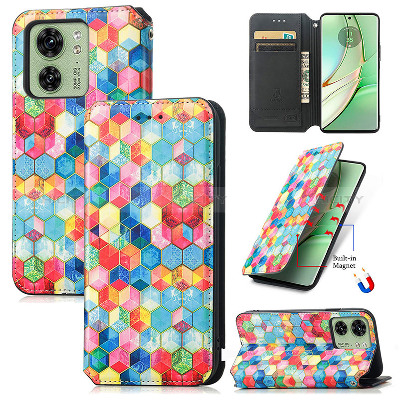 Coque Portefeuille Motif Fantaisie Livre Cuir Etui Clapet S06D pour Motorola Moto Edge 40 5G Plus