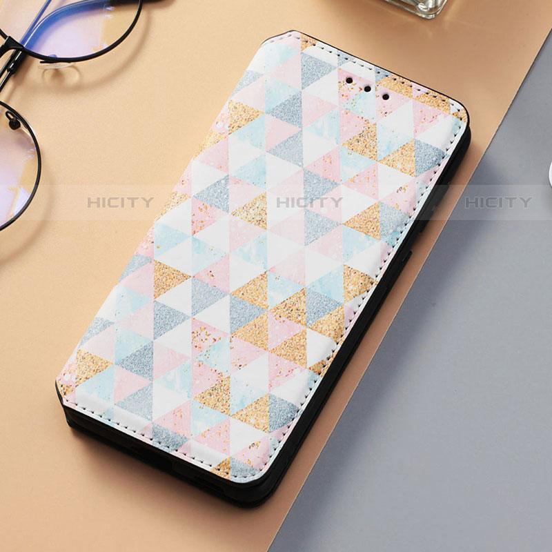 Coque Portefeuille Motif Fantaisie Livre Cuir Etui Clapet S06D pour Samsung Galaxy S21 5G Blanc Plus