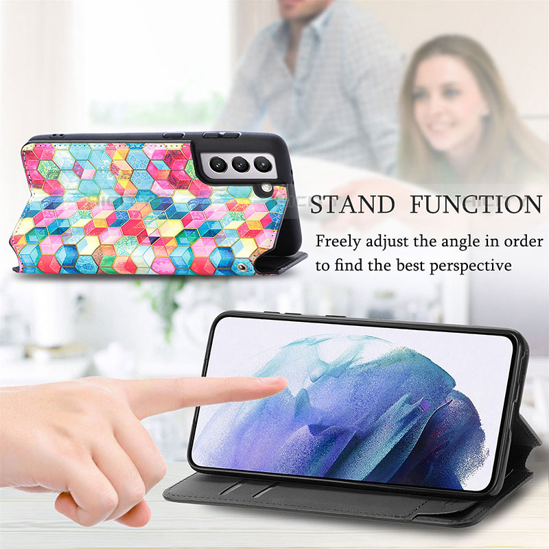 Coque Portefeuille Motif Fantaisie Livre Cuir Etui Clapet S06D pour Samsung Galaxy S21 Plus 5G Plus