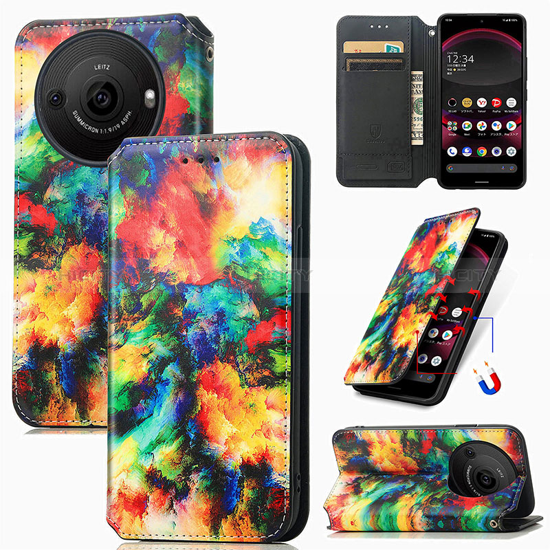 Coque Portefeuille Motif Fantaisie Livre Cuir Etui Clapet S06D pour Sharp Aquos R8 Pro Plus