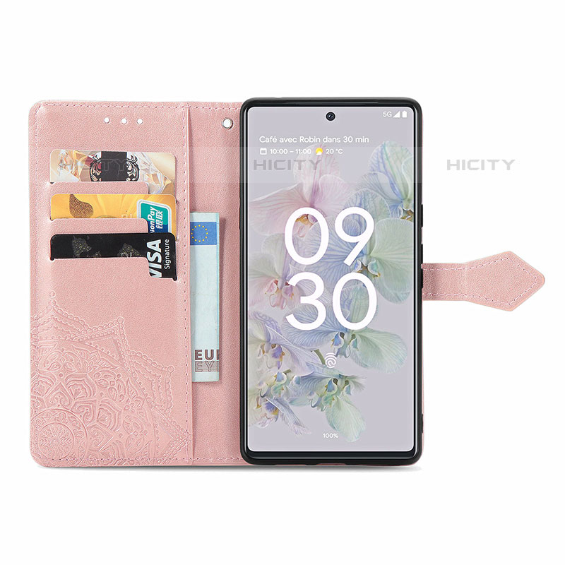 Coque Portefeuille Motif Fantaisie Livre Cuir Etui Clapet S07D pour Google Pixel 6a 5G Plus