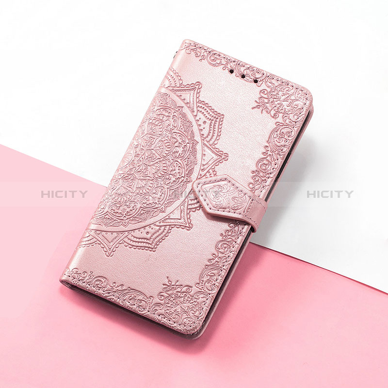 Coque Portefeuille Motif Fantaisie Livre Cuir Etui Clapet S07D pour Huawei Enjoy 50 Pro Or Rose Plus