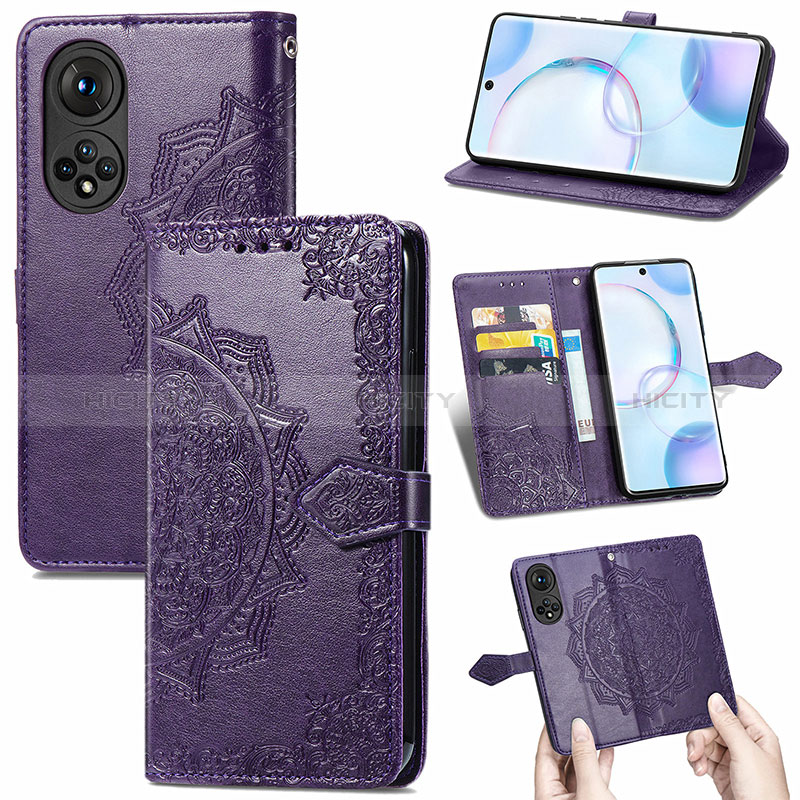 Coque Portefeuille Motif Fantaisie Livre Cuir Etui Clapet S07D pour Huawei Honor 50 5G Plus