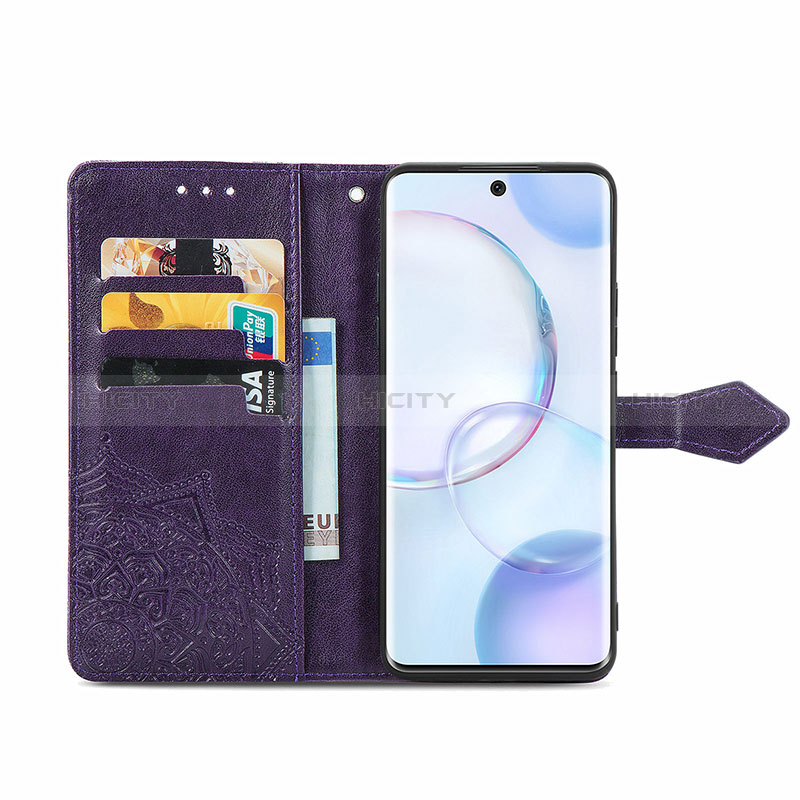 Coque Portefeuille Motif Fantaisie Livre Cuir Etui Clapet S07D pour Huawei Honor 50 5G Plus