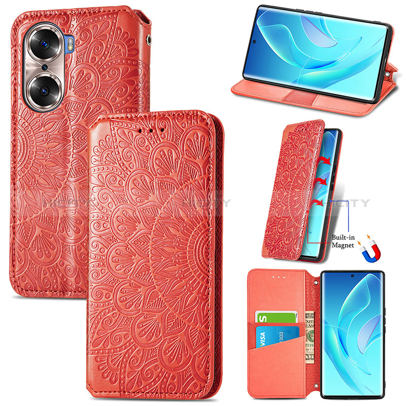 Coque Portefeuille Motif Fantaisie Livre Cuir Etui Clapet S07D pour Huawei Honor 60 5G Plus