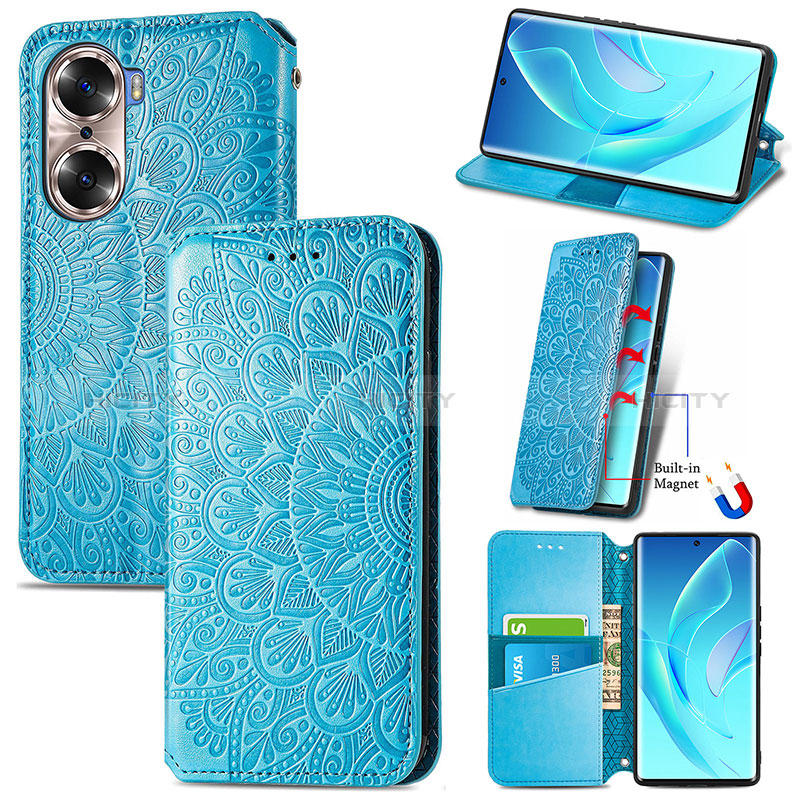 Coque Portefeuille Motif Fantaisie Livre Cuir Etui Clapet S07D pour Huawei Honor 60 Pro 5G Plus