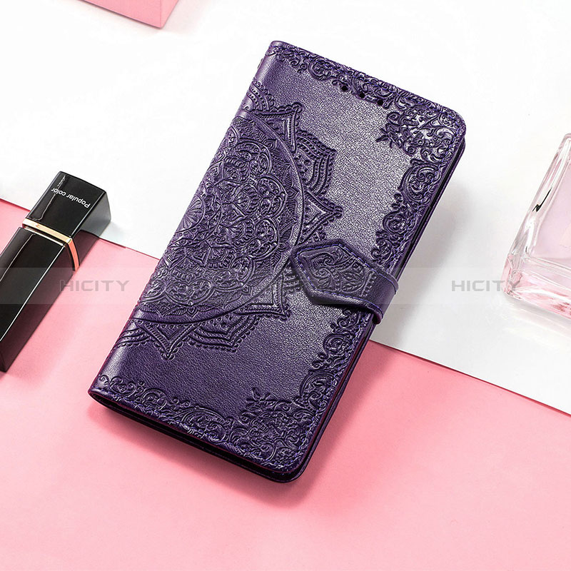 Coque Portefeuille Motif Fantaisie Livre Cuir Etui Clapet S07D pour Huawei Honor 80 Pro 5G Violet Plus