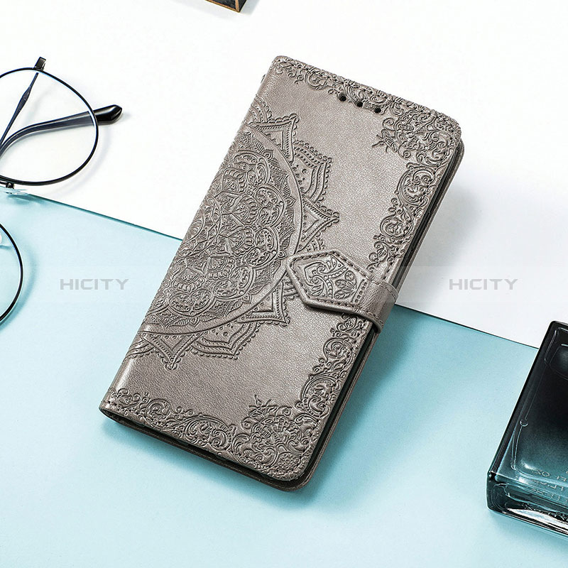 Coque Portefeuille Motif Fantaisie Livre Cuir Etui Clapet S07D pour Huawei Honor Magic5 5G Gris Plus