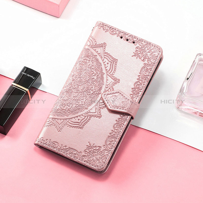 Coque Portefeuille Motif Fantaisie Livre Cuir Etui Clapet S07D pour Huawei Honor Magic5 5G Or Rose Plus