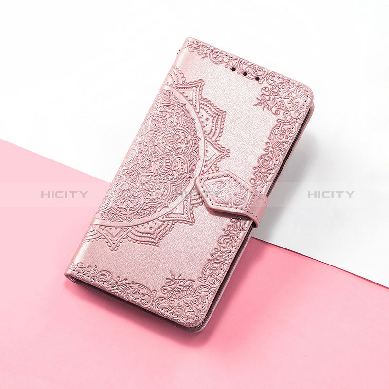 Coque Portefeuille Motif Fantaisie Livre Cuir Etui Clapet S07D pour Huawei Honor V40 5G Or Rose Plus