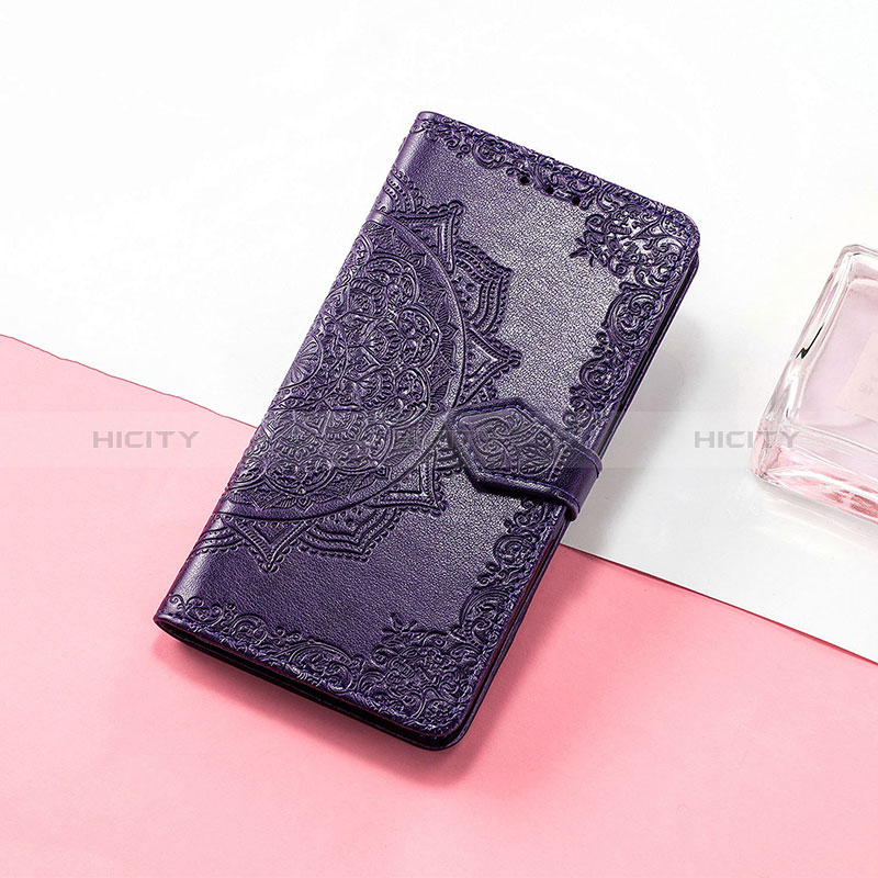 Coque Portefeuille Motif Fantaisie Livre Cuir Etui Clapet S07D pour Huawei Honor X9 5G Violet Plus