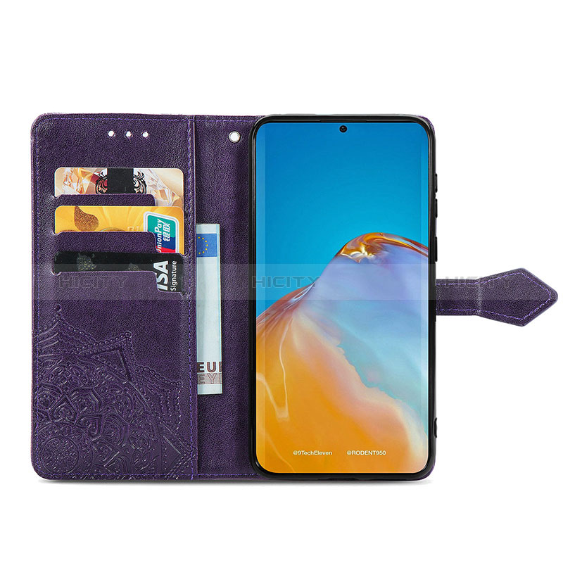 Coque Portefeuille Motif Fantaisie Livre Cuir Etui Clapet S07D pour Huawei P50 Pro Plus