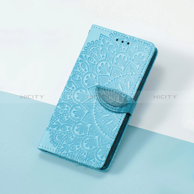 Coque Portefeuille Motif Fantaisie Livre Cuir Etui Clapet S08D pour Google Pixel 7a 5G Bleu Plus