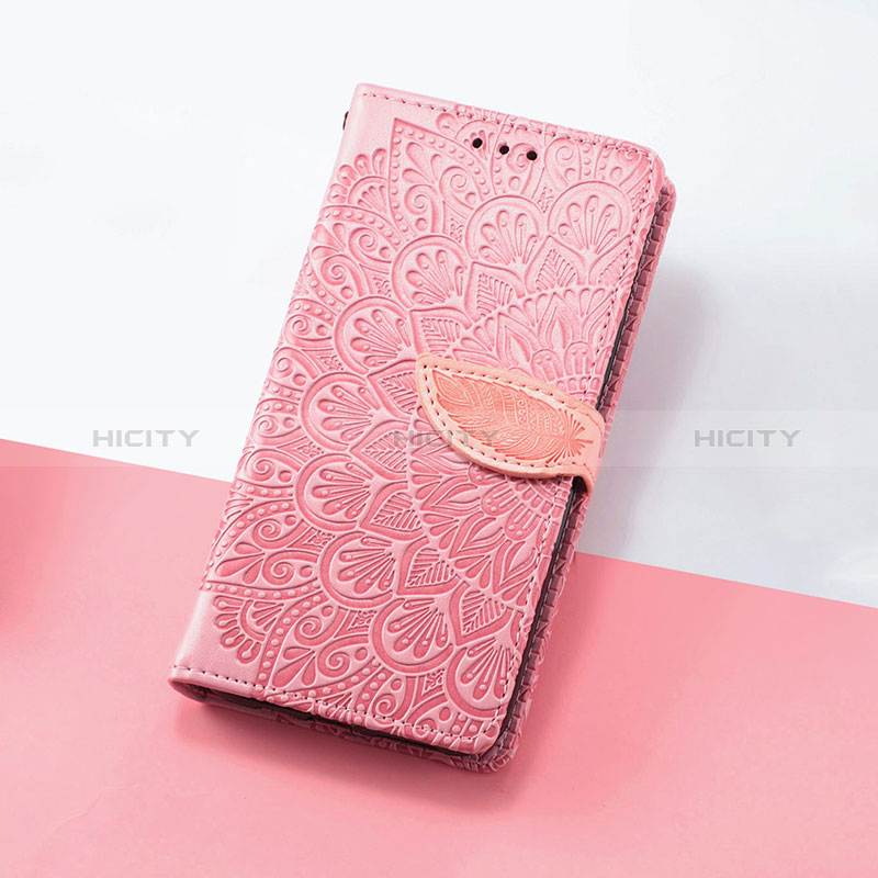 Coque Portefeuille Motif Fantaisie Livre Cuir Etui Clapet S08D pour Google Pixel 7a 5G Or Rose Plus