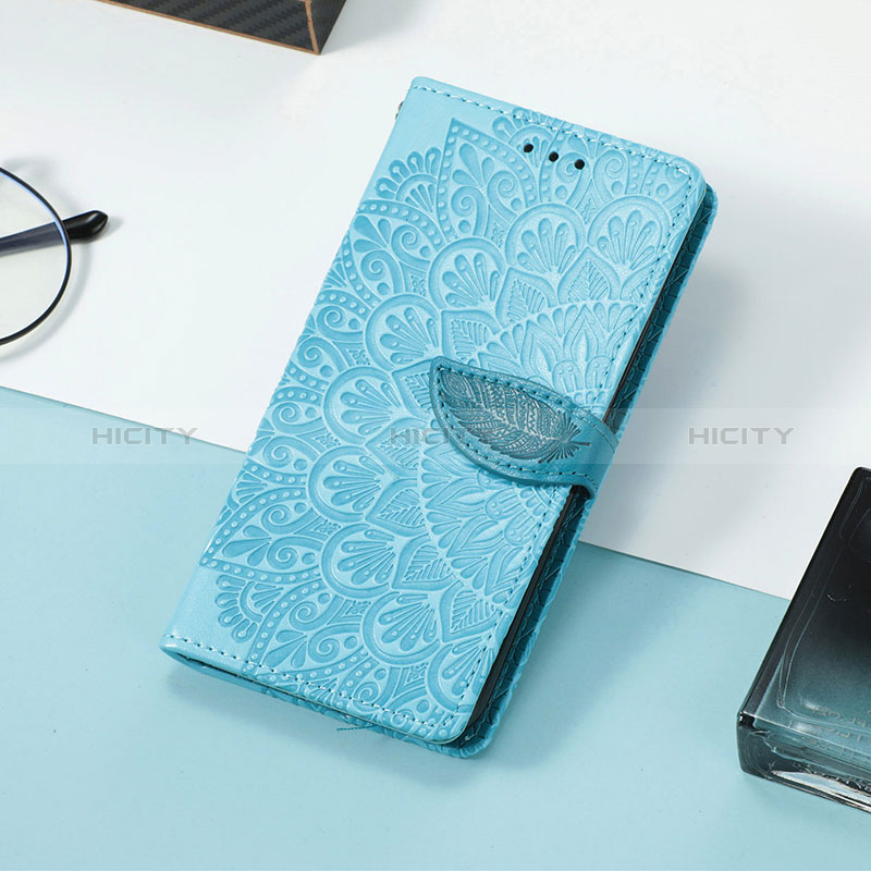 Coque Portefeuille Motif Fantaisie Livre Cuir Etui Clapet S08D pour Huawei Honor X8 4G Bleu Plus