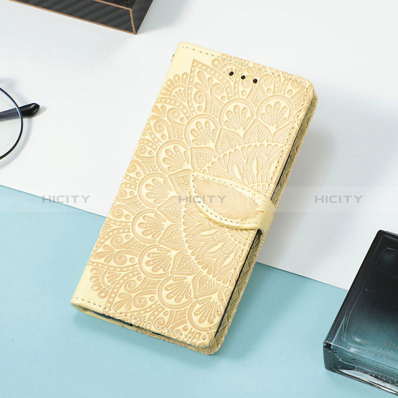 Coque Portefeuille Motif Fantaisie Livre Cuir Etui Clapet S08D pour Huawei Honor X8 4G Jaune Plus