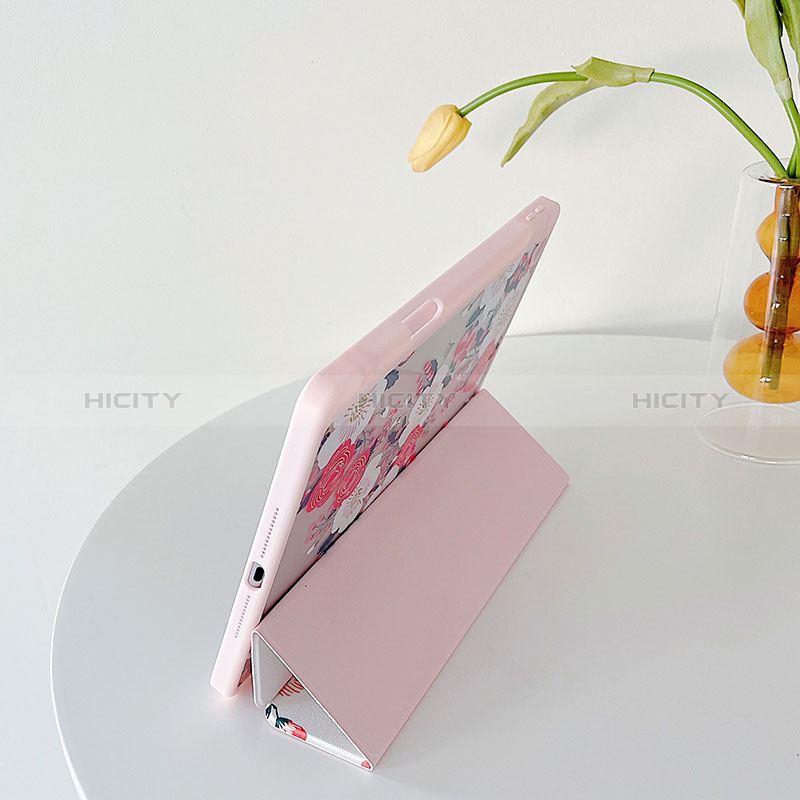 Coque Portefeuille Motif Fantaisie Livre Cuir Etui Clapet XH1 pour Apple iPad 10.2 (2019) Rose Plus