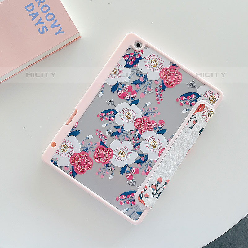 Coque Portefeuille Motif Fantaisie Livre Cuir Etui Clapet XH1 pour Apple iPad 10.2 (2020) Rose Plus