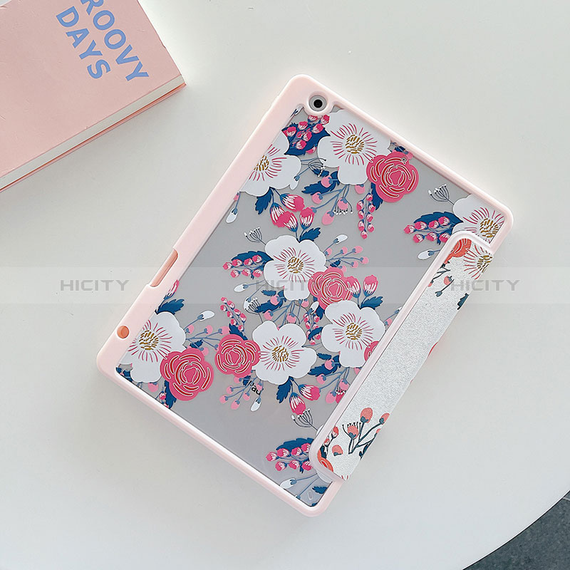 Coque Portefeuille Motif Fantaisie Livre Cuir Etui Clapet XH1 pour Apple iPad 10.2 (2021) Rose Plus