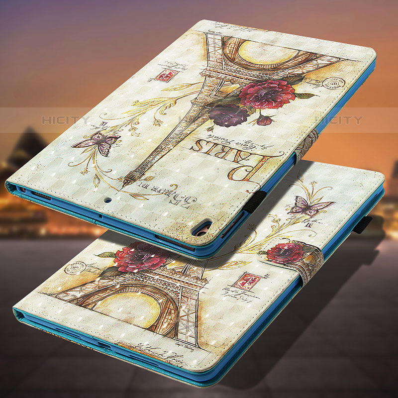 Coque Portefeuille Motif Fantaisie Livre Cuir Etui Clapet Y01B pour Apple iPad Air 3 Blanc Plus