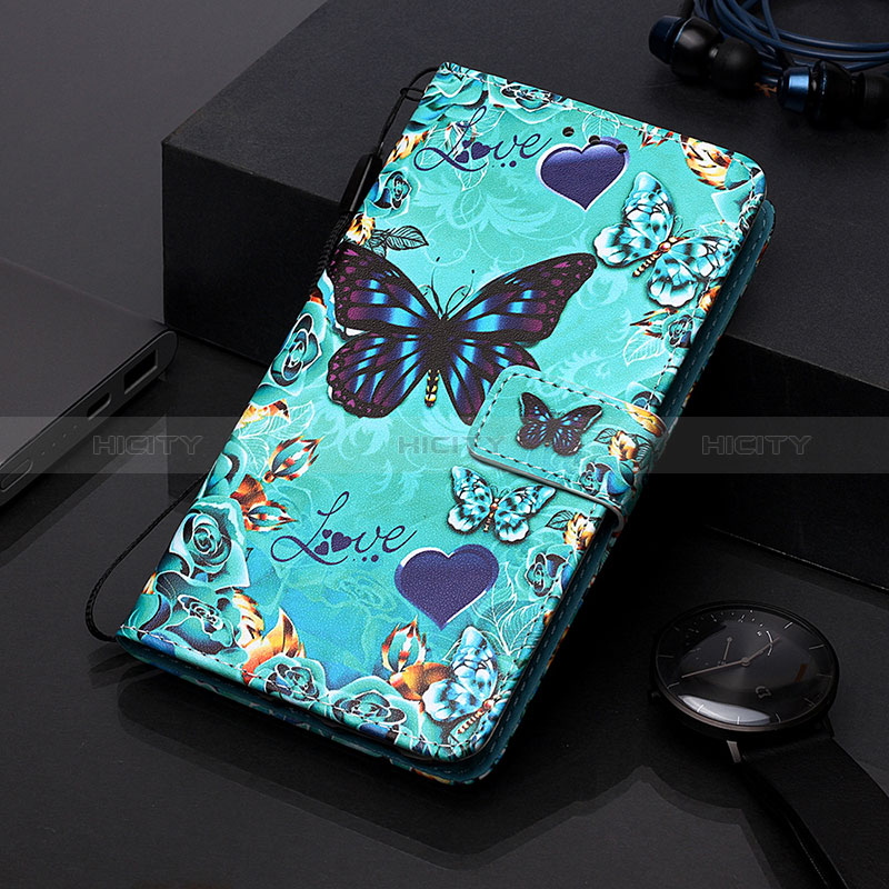 Coque Portefeuille Motif Fantaisie Livre Cuir Etui Clapet Y01B pour Samsung Galaxy A20e Bleu Ciel Plus