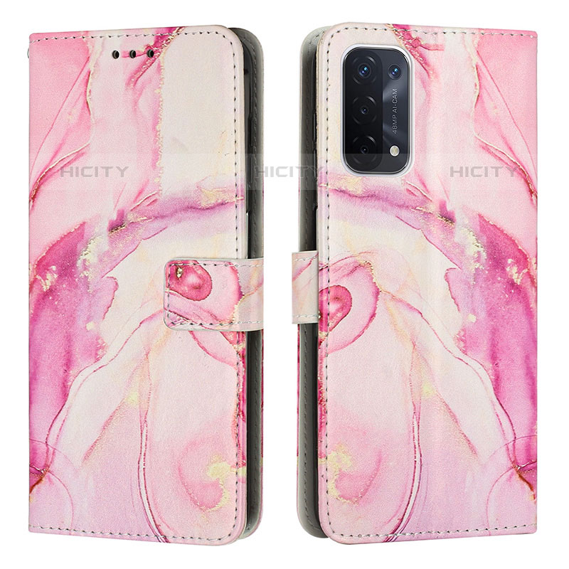 Coque Portefeuille Motif Fantaisie Livre Cuir Etui Clapet Y01X pour OnePlus Nord N200 5G Rose Plus