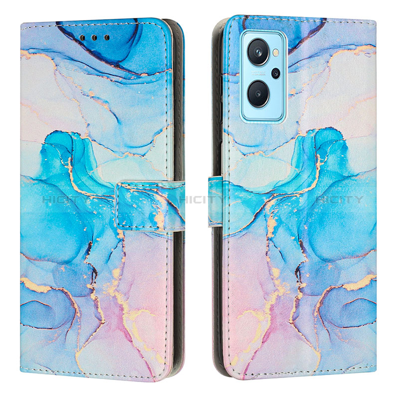 Coque Portefeuille Motif Fantaisie Livre Cuir Etui Clapet Y01X pour Realme 10 5G Bleu Ciel Plus