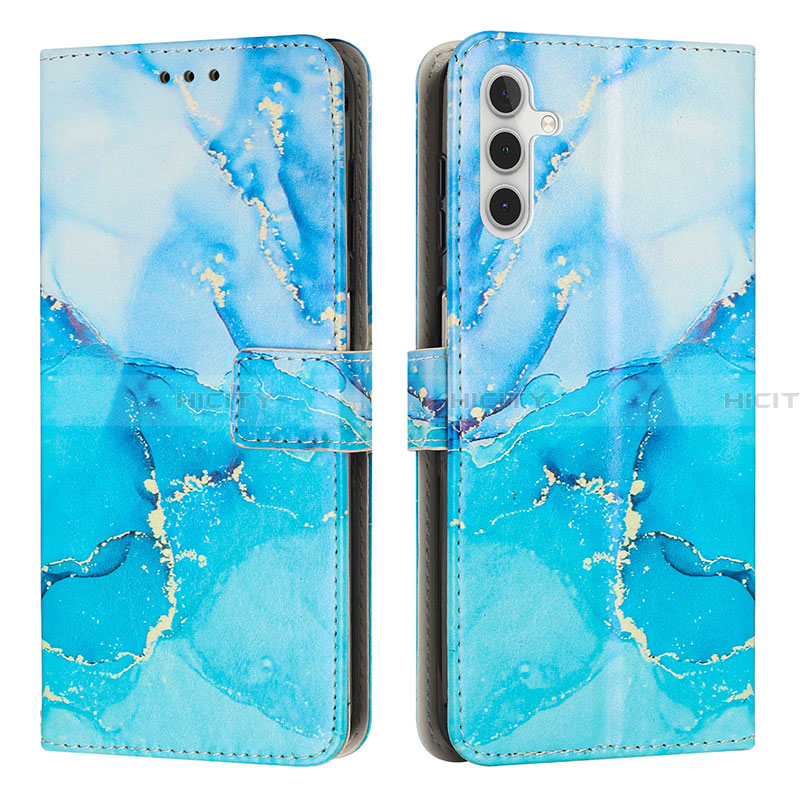 Coque Portefeuille Motif Fantaisie Livre Cuir Etui Clapet Y01X pour Samsung Galaxy A13 5G Bleu Plus