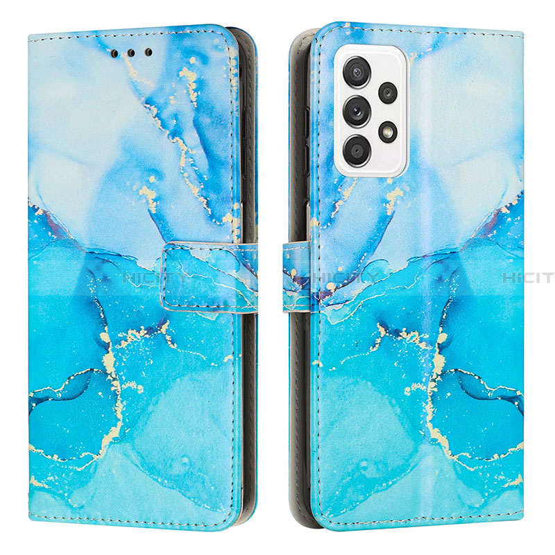 Coque Portefeuille Motif Fantaisie Livre Cuir Etui Clapet Y01X pour Samsung Galaxy A23 4G Bleu Plus