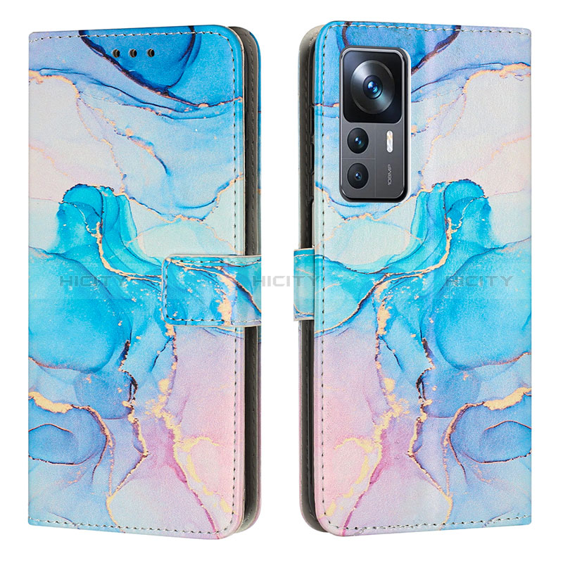 Coque Portefeuille Motif Fantaisie Livre Cuir Etui Clapet Y01X pour Xiaomi Mi 12T 5G Bleu Ciel Plus