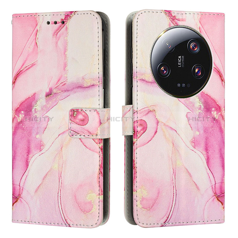 Coque Portefeuille Motif Fantaisie Livre Cuir Etui Clapet Y01X pour Xiaomi Mi 13 Ultra 5G Rose Plus