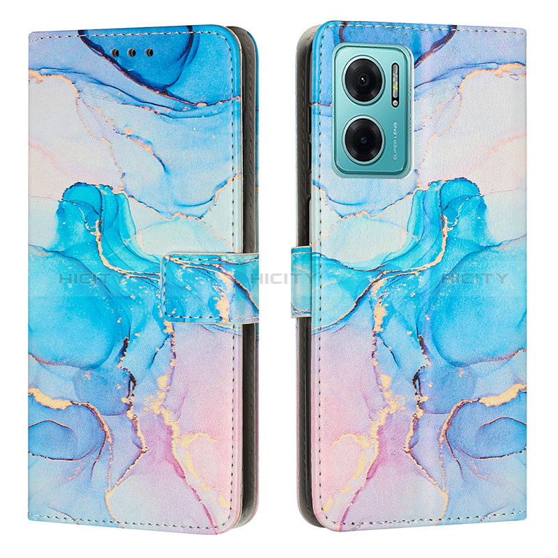 Coque Portefeuille Motif Fantaisie Livre Cuir Etui Clapet Y01X pour Xiaomi Redmi 11 Prime 5G Bleu Ciel Plus