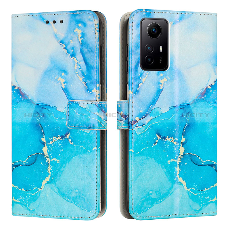 Coque Portefeuille Motif Fantaisie Livre Cuir Etui Clapet Y01X pour Xiaomi Redmi Note 12S Bleu Plus