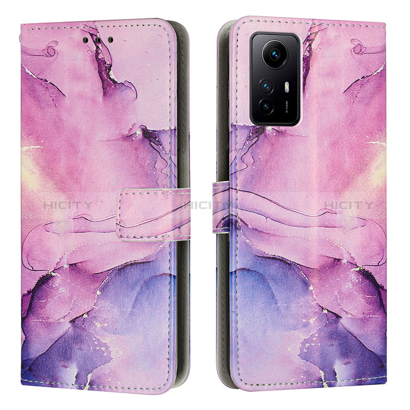 Coque Portefeuille Motif Fantaisie Livre Cuir Etui Clapet Y01X pour Xiaomi Redmi Note 12S Violet Plus