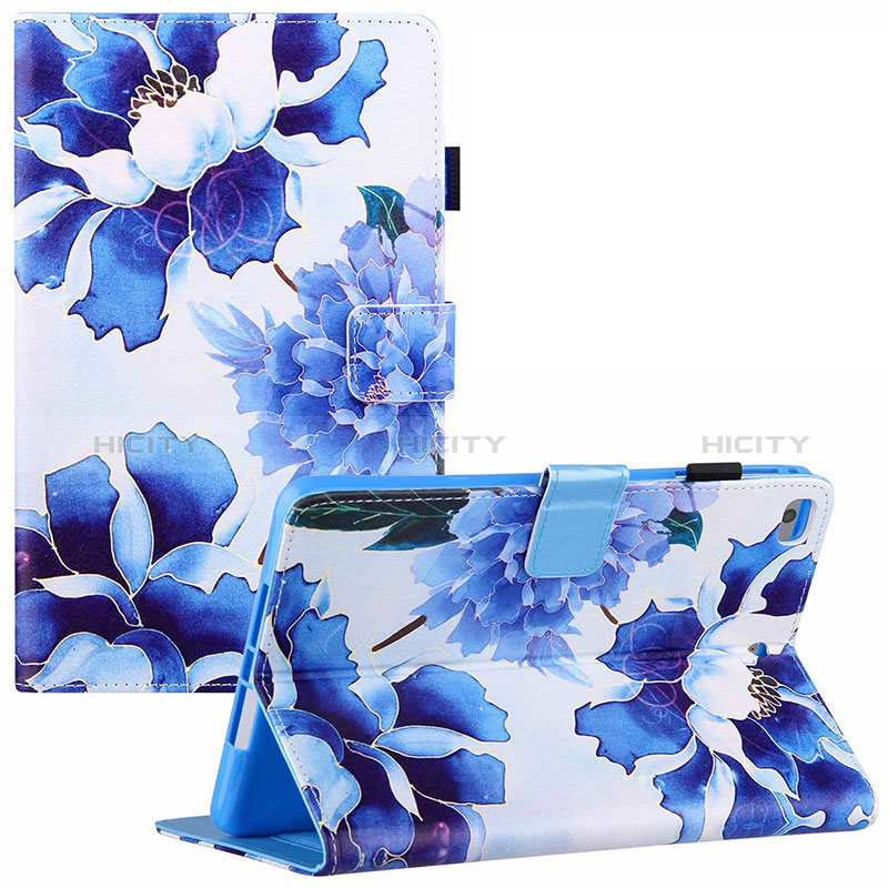 Coque Portefeuille Motif Fantaisie Livre Cuir Etui Clapet Y02B pour Apple iPad Mini 4 Bleu Plus