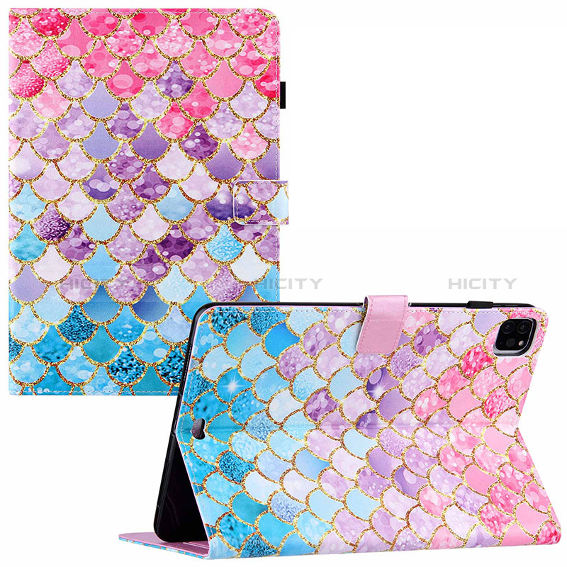 Coque Portefeuille Motif Fantaisie Livre Cuir Etui Clapet Y02B pour Apple iPad Pro 11 (2022) Colorful Plus