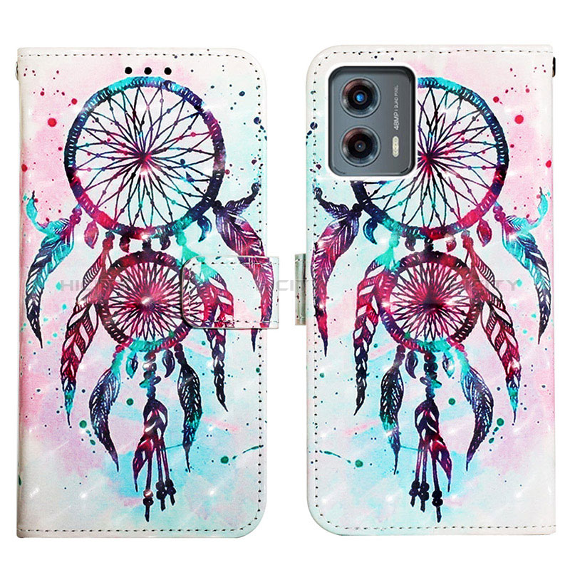 Coque Portefeuille Motif Fantaisie Livre Cuir Etui Clapet Y02B pour Motorola Moto G 5G (2023) Bleu Clair Plus