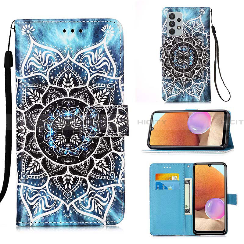 Coque Portefeuille Motif Fantaisie Livre Cuir Etui Clapet Y02B pour Samsung Galaxy A32 4G Mixte Plus