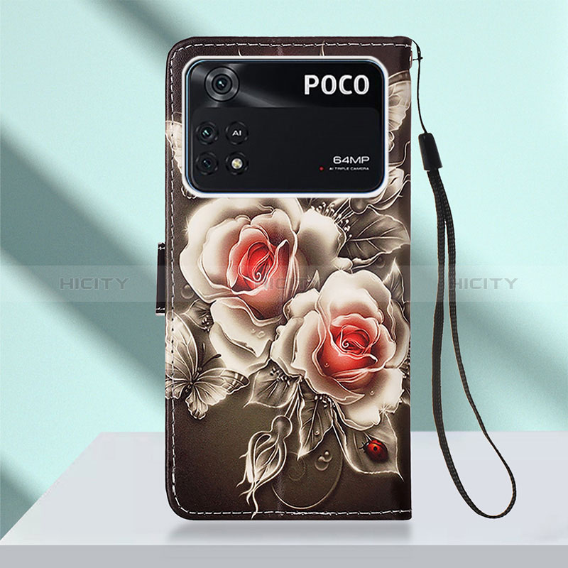 Coque Portefeuille Motif Fantaisie Livre Cuir Etui Clapet Y02B pour Xiaomi Poco M4 Pro 4G Plus