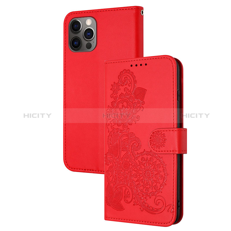 Coque Portefeuille Motif Fantaisie Livre Cuir Etui Clapet Y02X pour Apple iPhone 13 Pro Max Rouge Plus