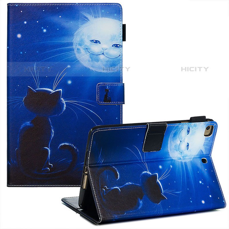 Coque Portefeuille Motif Fantaisie Livre Cuir Etui Clapet Y03B pour Apple iPad Mini 5 (2019) Bleu Plus