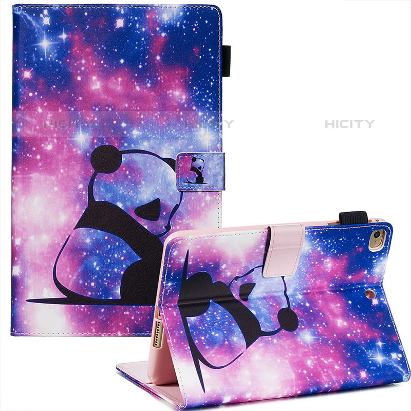 Coque Portefeuille Motif Fantaisie Livre Cuir Etui Clapet Y03B pour Apple iPad Mini 5 (2019) Violet Plus